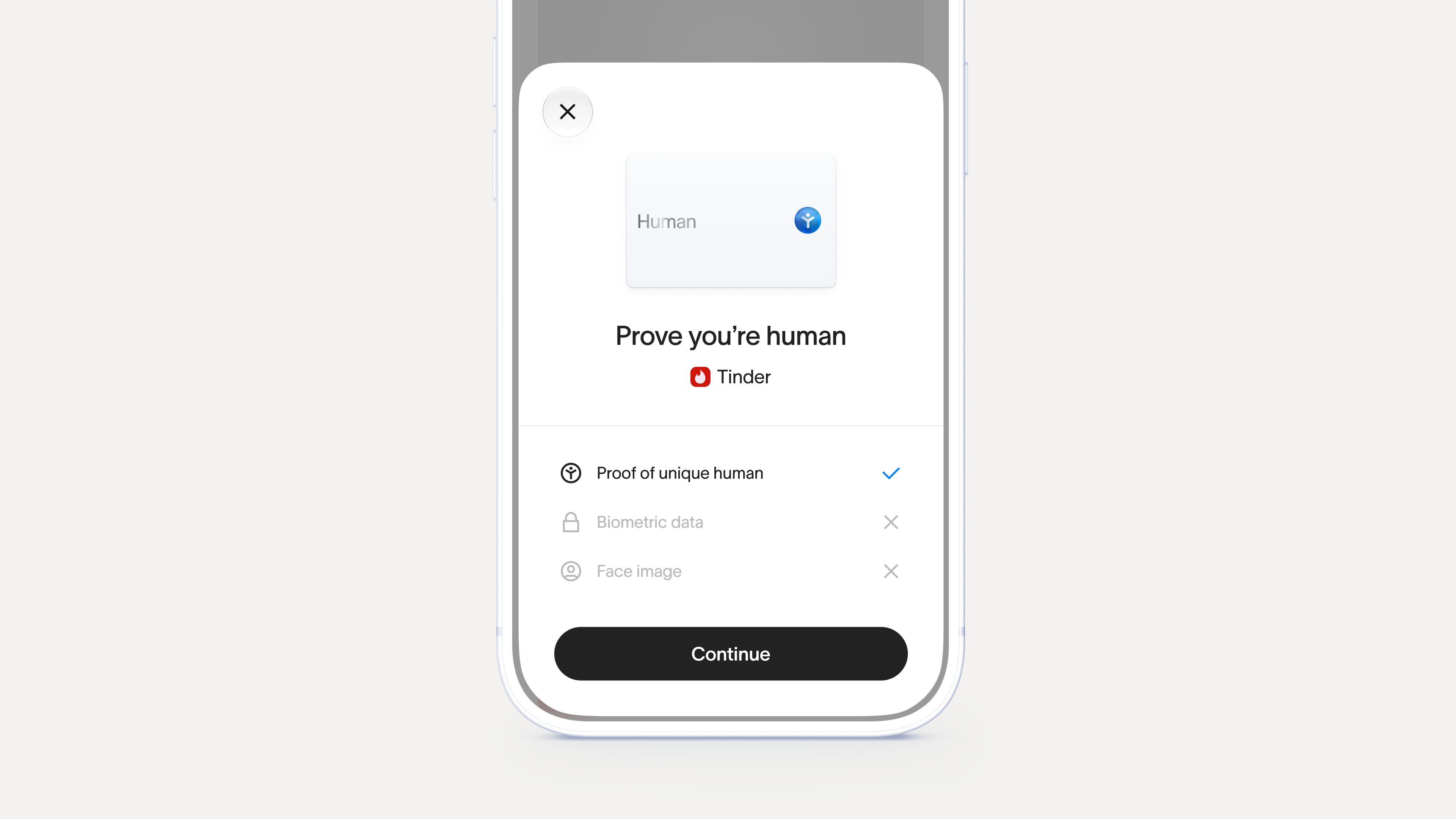 World ID app: Proof of Human for Tinder
