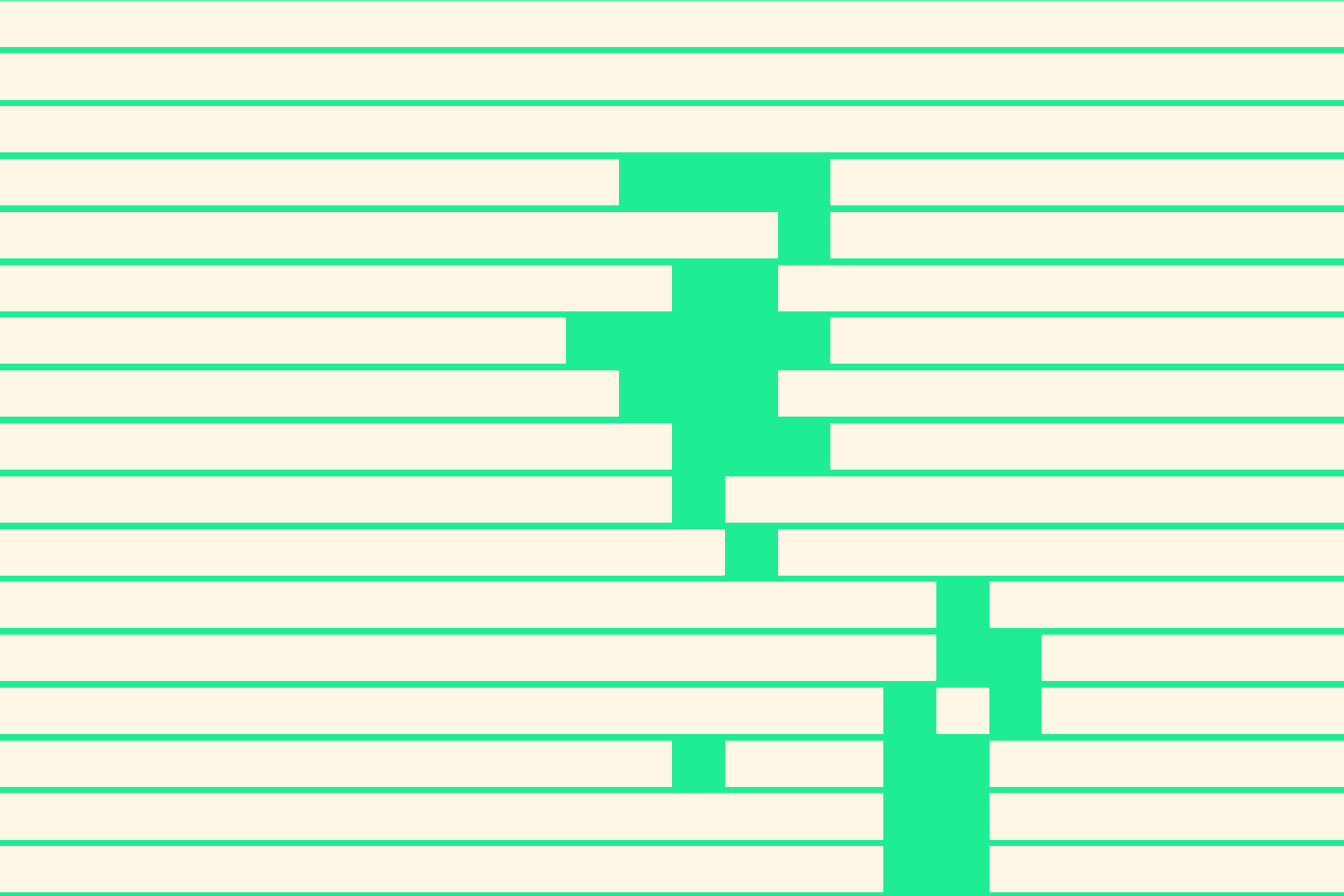 Abstract design with green and beige stripes forming a geometric pattern.