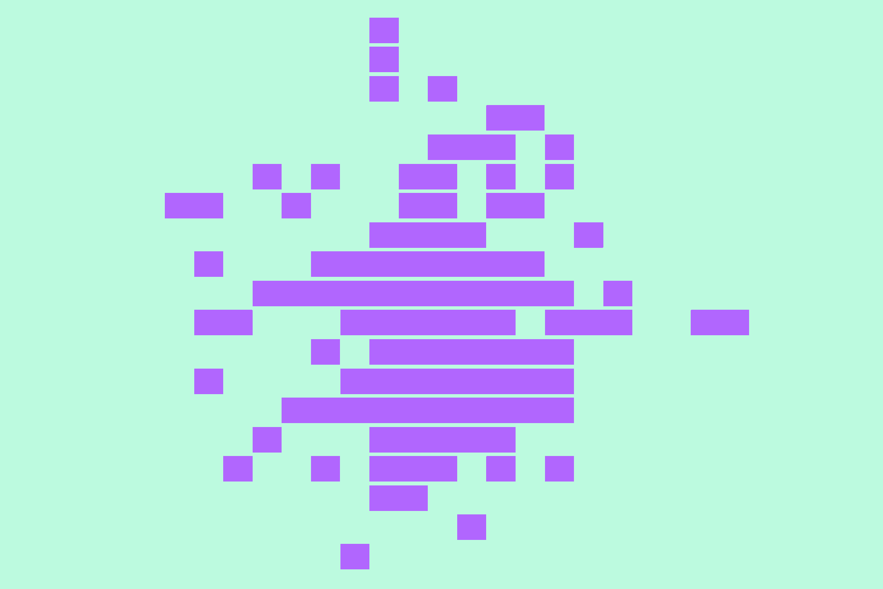 Abstract graphic with purple shapes and patterns on a light green background, symbolizing innovation and technology advancements for World ID 2.0.