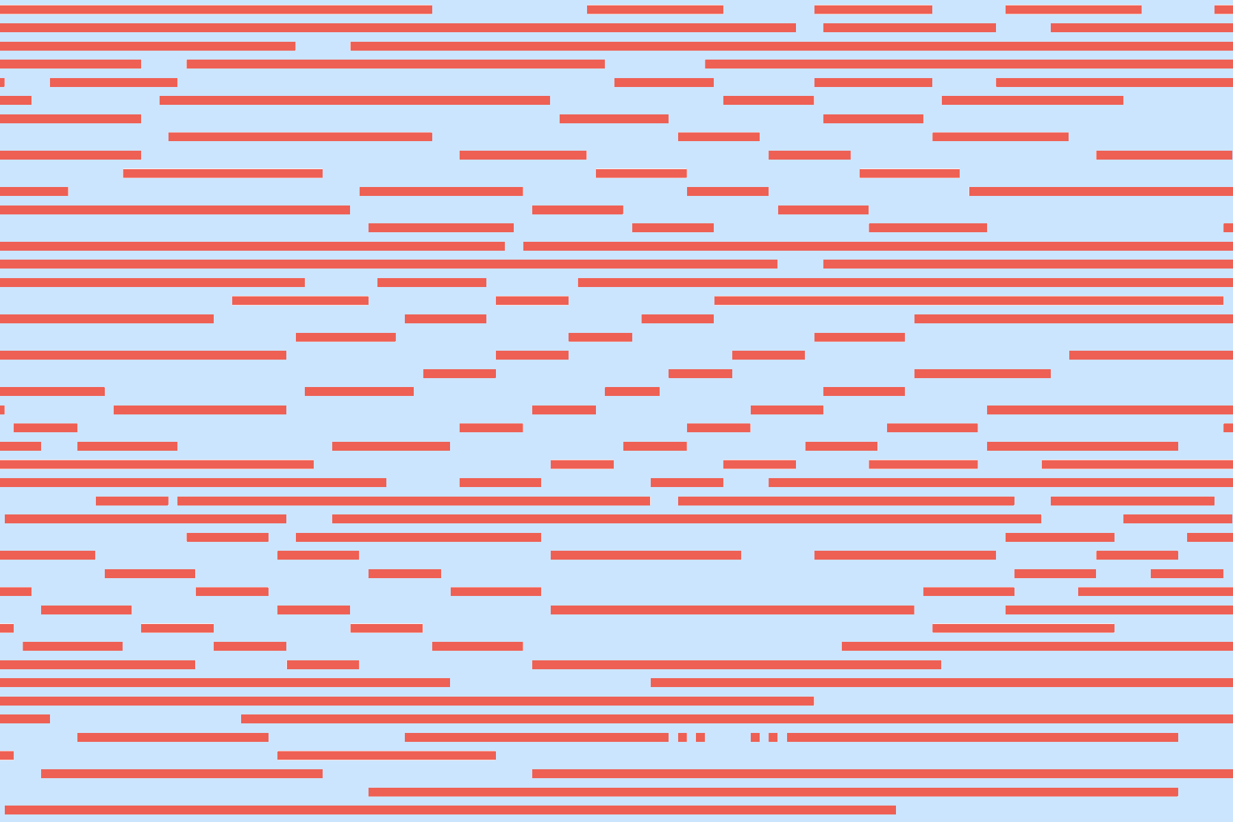 Abstract pattern of red horizontal lines on a light blue background.