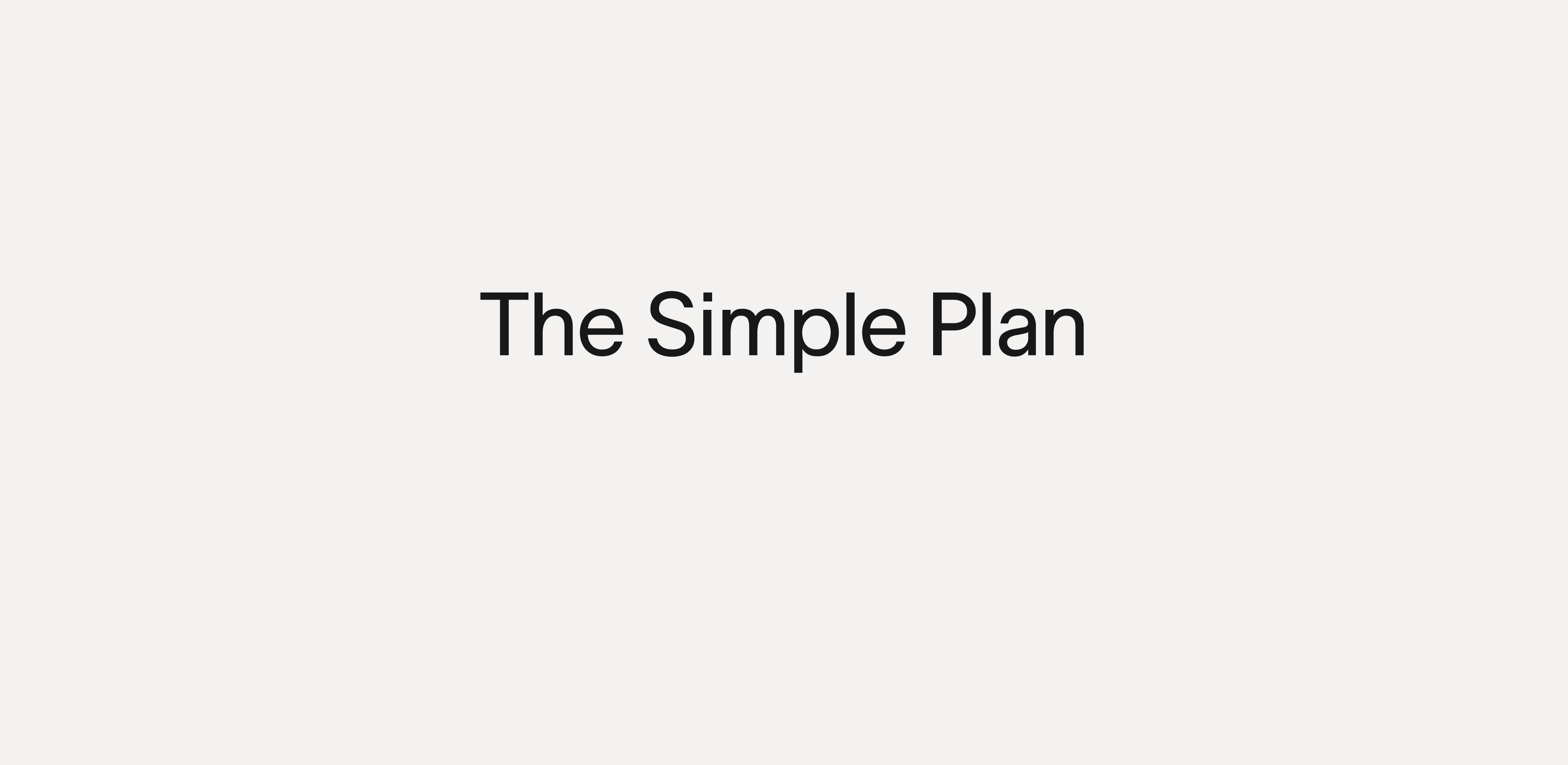 El Plan Simple